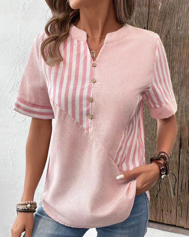 Talia - Elegant Striped Blouse